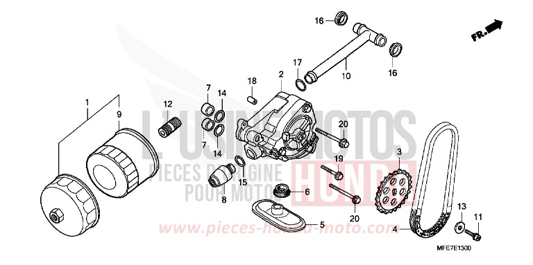 OIL PUMP for Shadow Aero CANDY BLAZE ORANGE (YR196) from 2010